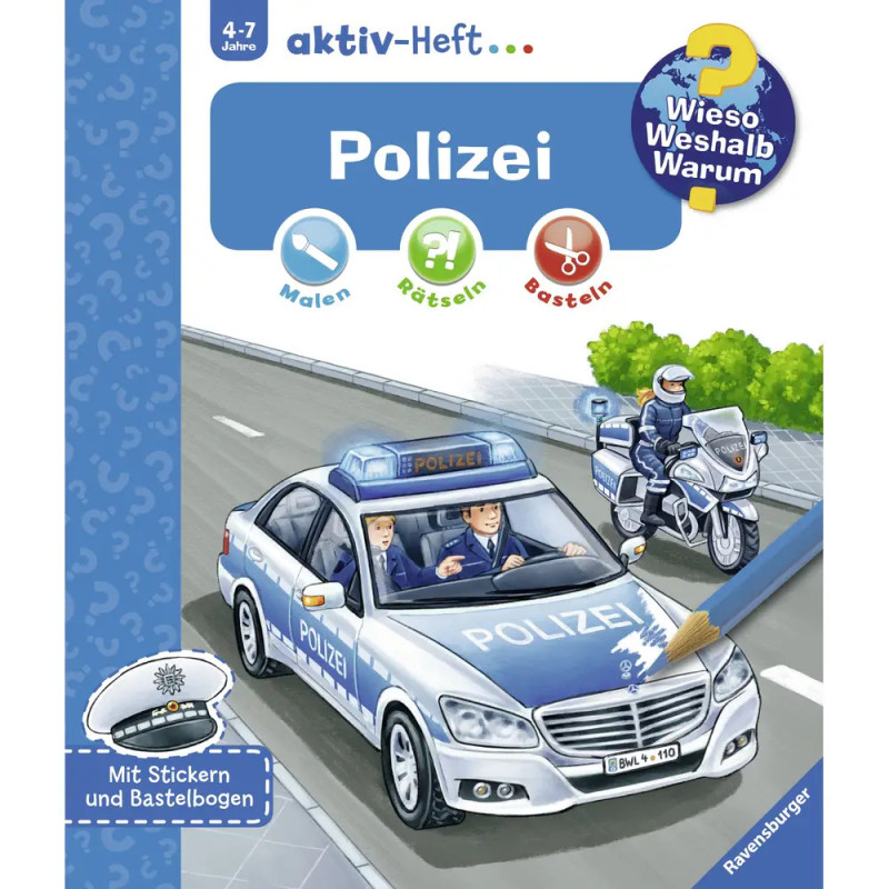 Ravenburger 32686 Wieso? Weshalb? Warum? aktiv-Heft: Polizei WWW-Malbuch (ab 01/06)