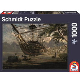 Schmidt Spiele Puzzle Schiff vor Anker, 1000 Teile
