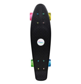 NoRules Skateboard ABEC 5 Fun Neon, mit Leuchtrollen