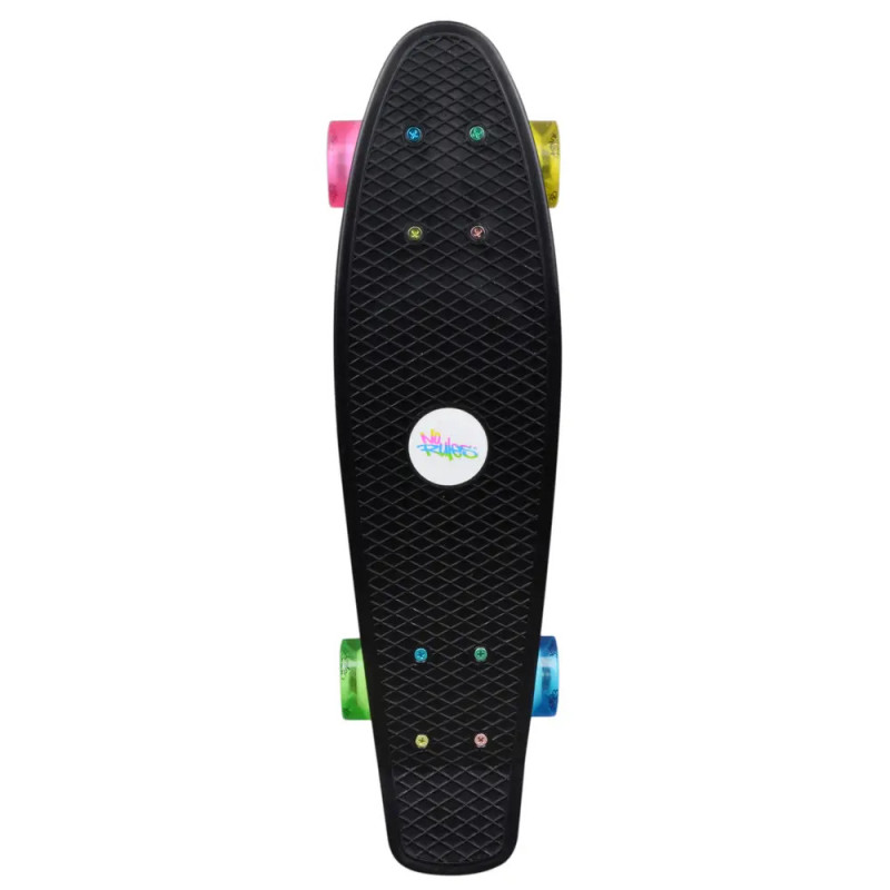 NoRules Skateboard ABEC 5 Fun Neon, mit Leuchtrollen NoRules Skateboard ABEC 5 Fun Neon, mit Leuchtrollen