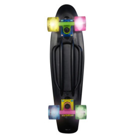 NoRules Skateboard ABEC 5 Fun Neon, mit Leuchtrollen