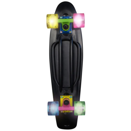 NoRules Skateboard ABEC 5 Fun Neon, mit Leuchtrollen