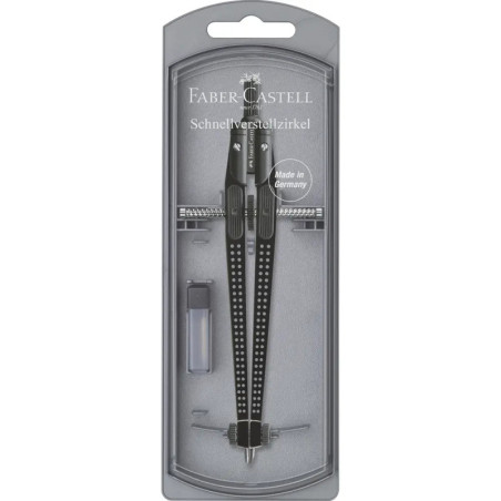 Faber-Castell Zirkel Schnellverstellzirkel GRIP schw.