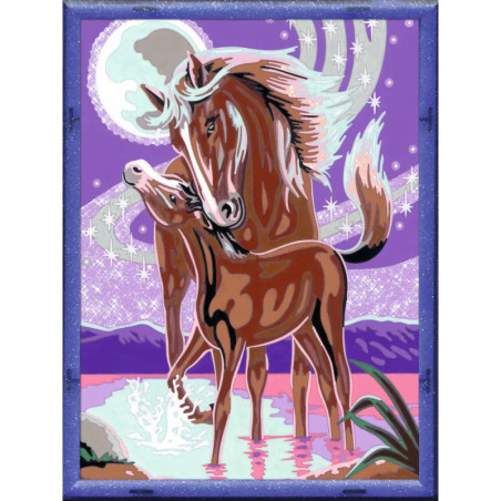 Ravenburger 28555 Malen nach Zahlen Pferdegeflüster Malen nach Zahlen Serie Romantic