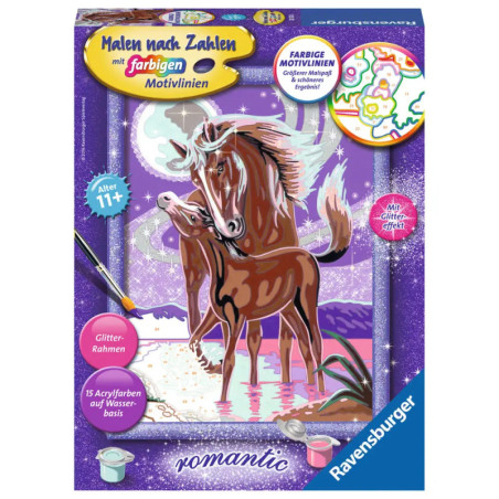 Ravenburger 28555 Malen nach Zahlen Pferdegeflüster Malen nach Zahlen Serie Romantic