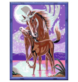 Ravenburger 28555 Malen nach Zahlen Pferdegeflüster Malen nach Zahlen Serie Romantic