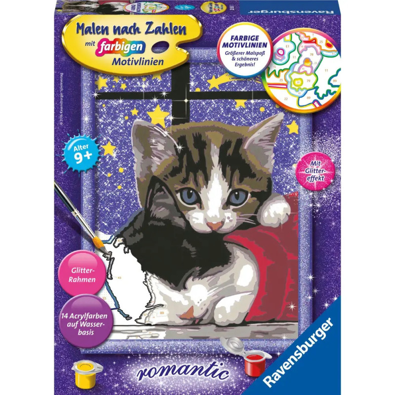 Ravenburger 28561 Malen nach Zahlen Kuschelnde Kätzchen Malen nach Zahlen Serie