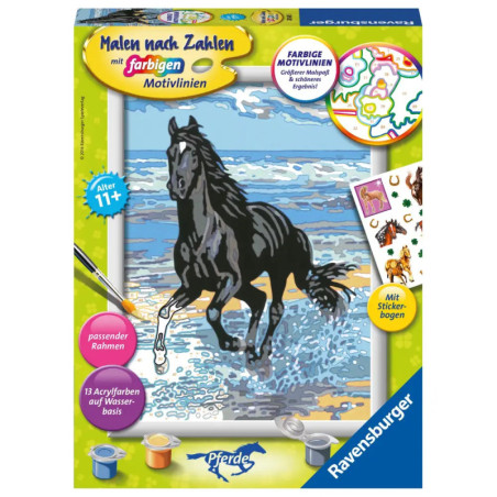 Ravenburger 28565 Malen nach Zahlen Pferd am Strand Malen nach Zahlen Serie Pferd