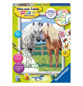 Ravenburger 28566 Malen nach Zahlen Glückliche Pferde Malen nach Zahlen Serie Pf