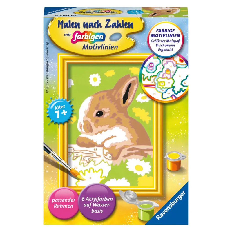 Ravenburger 29682 Malen nach Zahlen Häschen Flecki Malen nach Zahlen Serie F