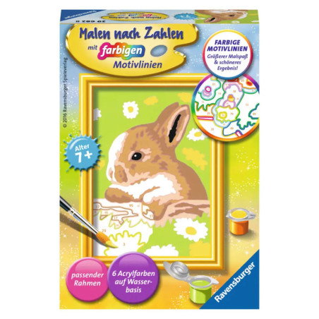 Ravenburger 29682 Malen nach Zahlen Häschen Flecki Malen nach Zahlen Serie F