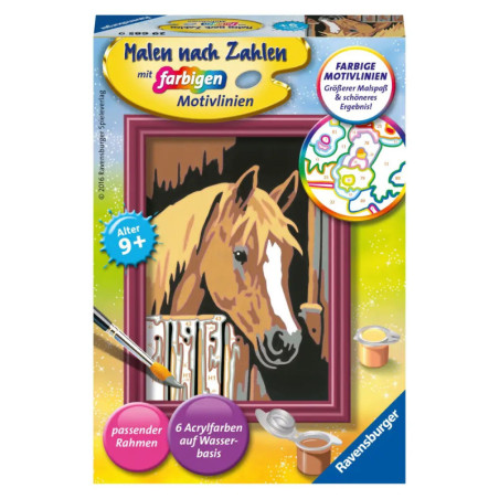 Ravenburger 29685 Malen nach Zahlen Pferd im Stall Malen nach Zahlen Serie F