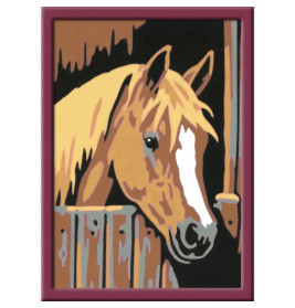 Ravenburger 29685 Malen nach Zahlen Pferd im Stall Malen nach Zahlen Serie F