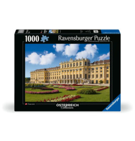 Ravensburger Puzzle mit 1000 Teilen, Motiv: Schloss Schönbrunn mit Garten und blauem Himmel.