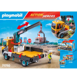 PLAYMOBIL 71750 Baustellen-LKW mit Kran