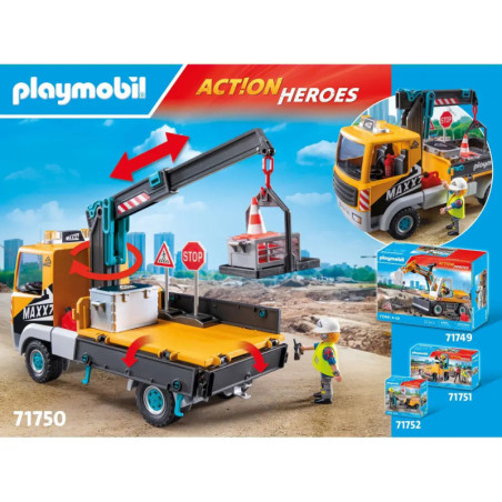 PLAYMOBIL 71750 Baustellen-LKW mit Kran