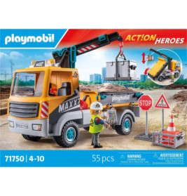 PLAYMOBIL 71750 Baustellen-LKW mit Kran