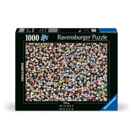 Ravensburger Puzzle mit 1000 Teilen zeigt eine Collage vieler Mickey-Mouse-Illustrationen auf der Verpackung.