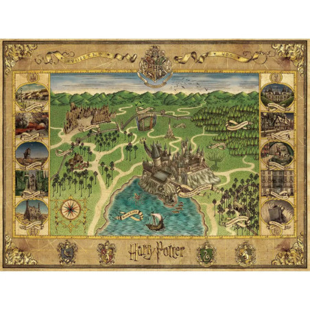 Puzzle - Hogwarts Karte 1500 Teile