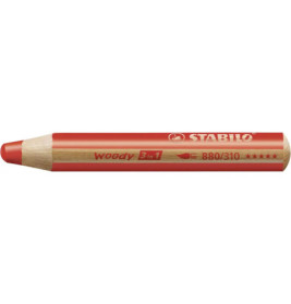 Aquarellbuntstift woody 3 in 1 rot