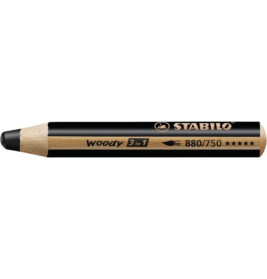 Aquarellbuntstift woody 3 in 1 schwarz