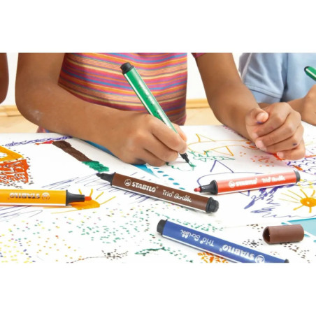 Fasermaler Trio Scribbi blau