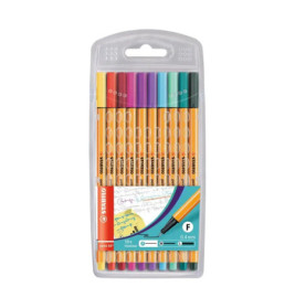 Fineliner STABILO® point 88® walletSTABILO point 88 10er Etui Fineliner 10 Farben Sortierung ohne sc