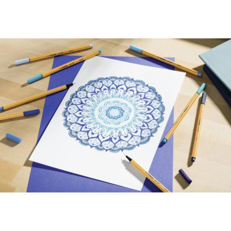 Fineliner STABILO® point 88® walletSTABILO point 88 10er Etui Fineliner 10 Farben Sortierung ohne sc