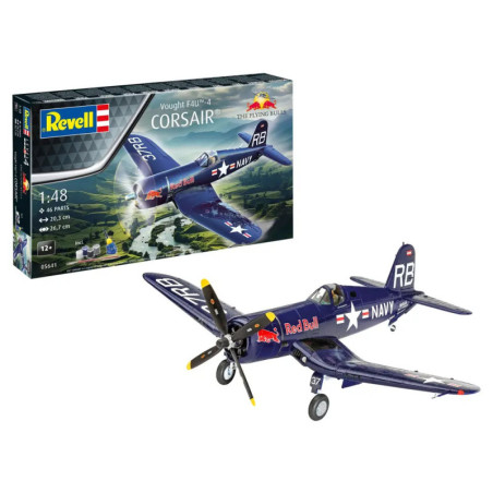 Geschenkset Flying Bulls F4U-4 Corsair, Revell Modellbausatz mit Basiszubehör Geschenkset Flying Bulls F4U-4 Corsair, Revell Modellbausatz mit Basiszubehör