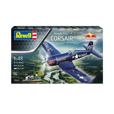 Geschenkset Flying Bulls F4U-4 Corsair, Revell Modellbausatz mit Basiszubehör Geschenkset Flying Bulls F4U-4 Corsair, Revell Modellbausatz mit Basiszubehör