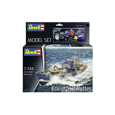 Model Set KFK (Kriegsfischkutter), Revell Modellbausatz mit Basiszubehör