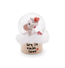 Schüttelkugel Love Elefant hellgrau