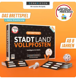 DENKRIESEN - STADT LAND VOLLPFOSTEN® Brettspiel + Junior Erweiterung