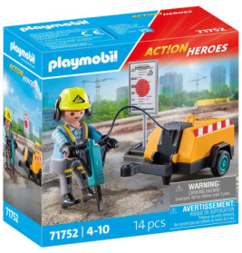 PLAYMOBIL 71752 Bauarbeiter mit Meißel