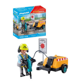 PLAYMOBIL 71752 Bauarbeiter mit Meißel