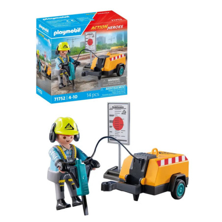 PLAYMOBIL 71752 Bauarbeiter mit Meißel