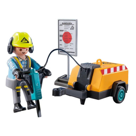 PLAYMOBIL 71752 Bauarbeiter mit Meißel