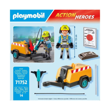 PLAYMOBIL 71752 Bauarbeiter mit Meißel