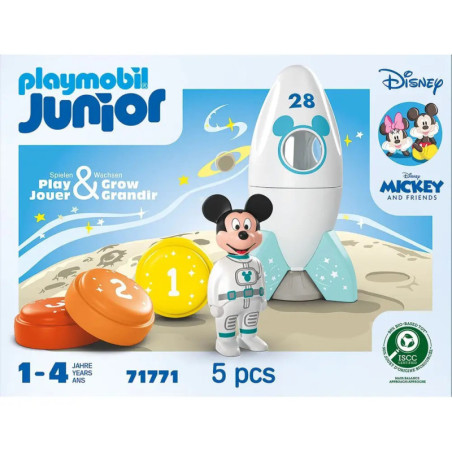 PLAYMOBIL 71771 JUNIOR & Disney: Micky Maus  Raketen- & Weltraum-Abenteuer