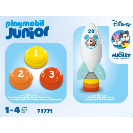 PLAYMOBIL 71771 JUNIOR & Disney: Micky Maus  Raketen- & Weltraum-Abenteuer