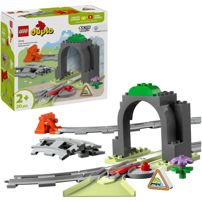 LEGO DUPLO Zugset mit Tor, Gleisen und Box, geeignet für Kinder ab 2 Jahren. LEGO DUPLO Zugset mit Tor, Gleisen und Box, geeignet für Kinder ab 2 Jahren.