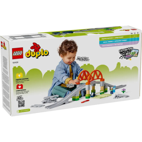 LEGO DUPLO Town 10426 Eisenbahnbrücke und Schienen – Erweiterungsset