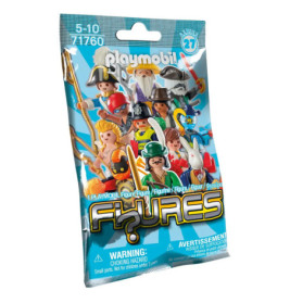 Playmobil Figures Serie 27 Blindbag mit Abbildungen verschiedener Sammelfiguren auf der Vorderseite.