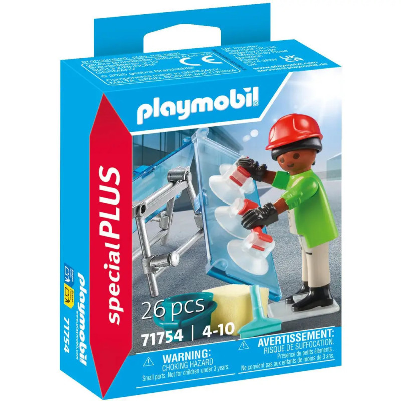 Playmobil Fensterputzer-Set mit Figur, 26 Teile, ab 4 Jahren.