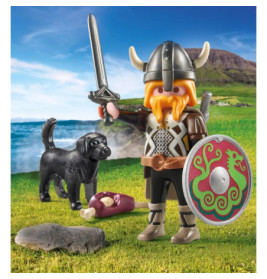 PLAYMOBIL 71755 Wikinger mit Wachhund