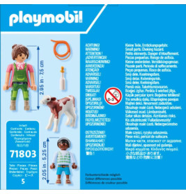 PLAYMOBIL 71803 Bäuerin mit Kind und Kalb