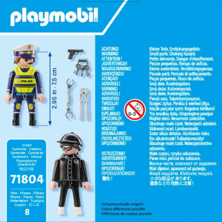 PLAYMOBIL 71804 Polizist und Einbrecher