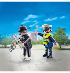 PLAYMOBIL 71804 Polizist und Einbrecher