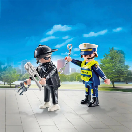 PLAYMOBIL 71804 Polizist und Einbrecher