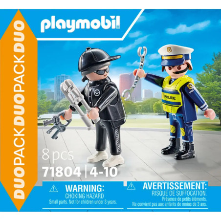 PLAYMOBIL 71804 Polizist und Einbrecher
